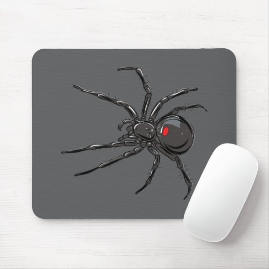 Tapis De Souris Black Widow Spider Dessin original (Avec souris)