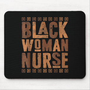 Tapis De Souris Black Woman Nurse Melanin Histoire africaine-améri