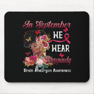 Tapis De Souris Black Women Flower Butter Cerveau Aneurysm Award