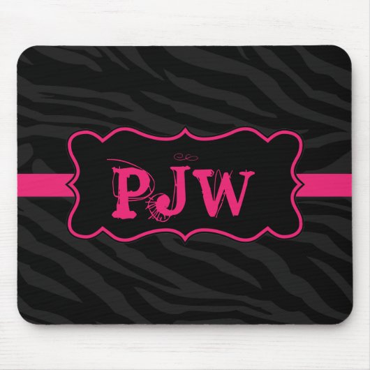 Tapis De Souris Black Zebra Imprimer Motif personnalisé Mousepad (Devant)