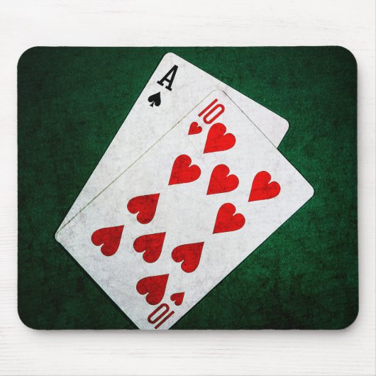 Tapis De Souris Blackjack 21 point - As, Ten (Devant)