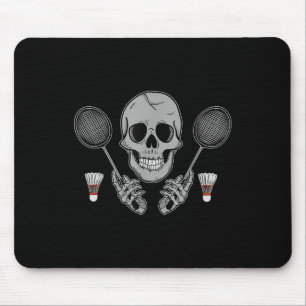 Tapis De Souris Blague de volant de badminton squelette fanatique