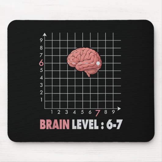 Tapis De Souris Blague drôle 67 Mème Math Six Sept Professeur Brai (Devant)