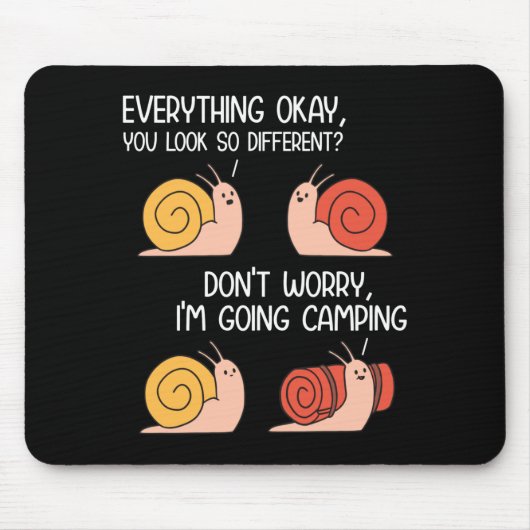 Tapis De Souris Blagues de camping drôles de camping blagues d'esc (Devant)