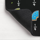 Tapis De Souris Blagues de maths sur les fractions de beignets (Coin)