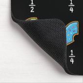 Tapis De Souris Blagues de maths sur les fractions de beignets (Coin)
