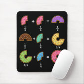 Tapis De Souris Blagues de maths sur les fractions de beignets (Avec souris)