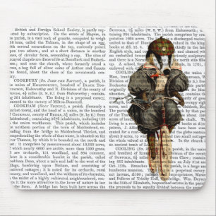 Tapis De Souris Blaireau sur la bicyclette vintage