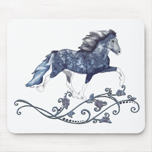 Tapis De Souris Blámóða Delft Cheval bleu islandais (Devant)
