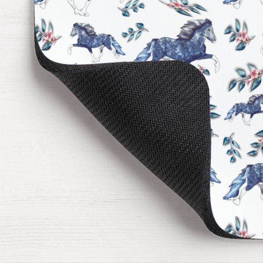 Tapis De Souris Blámóða et le cheval islandais en attente de fleur (Coin)