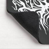 Tapis De Souris Blanc Abstrait Broken Heart Conception tribale (Coin)