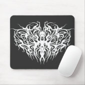 Tapis De Souris Blanc Abstrait Broken Heart Conception tribale (Avec souris)