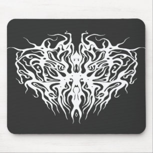 Tapis De Souris Blanc Abstrait Broken Heart Conception tribale