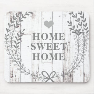 Tapis De Souris Blanc Bois Rustique Maison de Campagne Shabby Chic