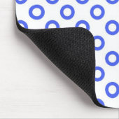 tapis de souris blanc cercle bleu (Coin)