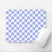 tapis de souris blanc cercle bleu (Avec souris)