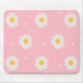 Tapis De Souris Blanc Daisy Dot Rose (Devant)