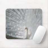 Tapis de souris blanc de paon (Avec souris)