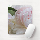 Tapis de souris blanc de pivoine (Avec souris)