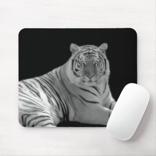 Tapis de souris blanc de tigre (Avec souris)
