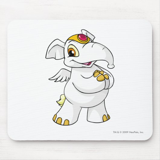Tapis De Souris Blanc d'Elephante (Devant)