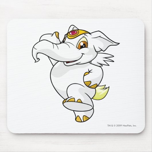 Tapis De Souris Blanc d'Elephante (Devant)