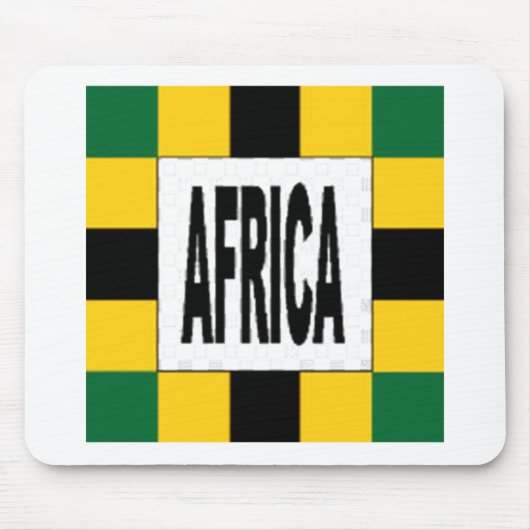 Tapis de souris blanc Design AFRIQUE (Devant)