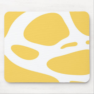 Tapis de souris blanc et jaune
