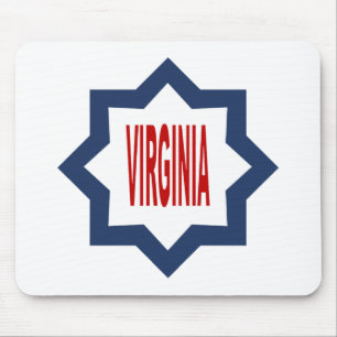 Tapis de souris blanc Etoile 8 VIRGINIA