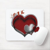 Tapis de souris blanc Heart Magic (Avec souris)