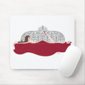 Tapis De Souris Blanc Mousepad de lit (Avec souris)