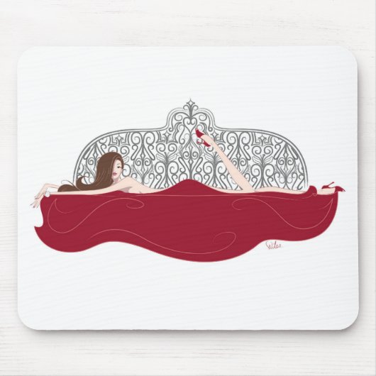 Tapis De Souris Blanc Mousepad de lit (Devant)