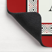 Tapis De Souris Blanc noir et vin personnalisé Mousepad moderne (Coin)