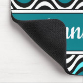 Tapis De Souris Blanc noir Turquoise Gras Gravité Gravité (Coin)