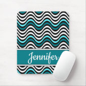 Tapis De Souris Blanc noir Turquoise Gras Gravité Gravité (Avec souris)