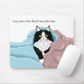 Tapis De Souris Blanc Noir Tuxedo Couvercles de chat Bleu Pink (Avec souris)