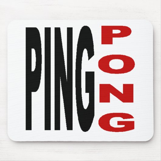 Tapis de souris blanc PING PONG (Devant)