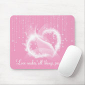 Tapis de souris blanc scintillant rose-clair de (Avec souris)