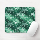 Tapis De Souris Blancs Trèfles Verts Chic & Points sur Fond Vert F (Avec souris)