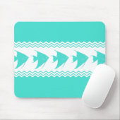 Tapis De Souris Blancs turquoise (Avec souris)