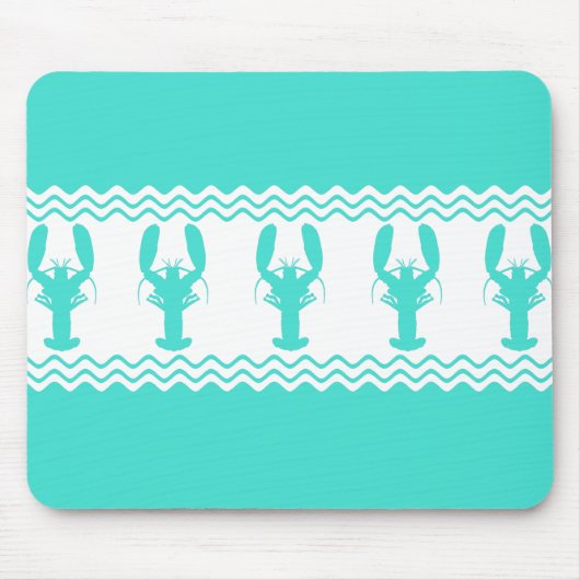Tapis De Souris Blancs turquoise (Devant)