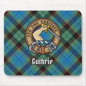 Tapis De Souris Blason de Clan Guthrie sur Tartan (Devant)