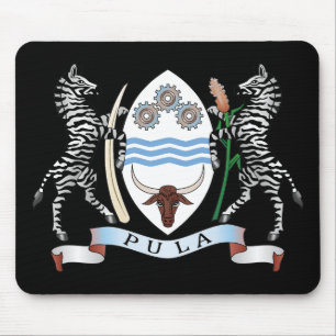 Tapis De Souris Blason national du Botswana symbole emblème drapea