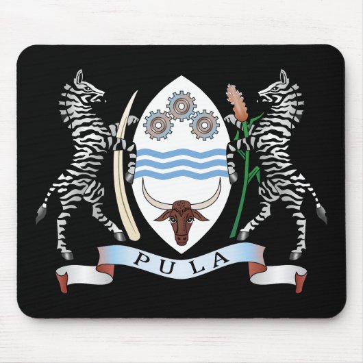 Tapis De Souris Blason national du Botswana symbole emblème drapea (Devant)