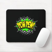 Tapis De Souris Blaster laser pew-pew ! bande dessinée de mots d'a (Avec souris)