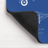 Tapis De Souris Bleriot XI - Dessins de plans de l'avion AD (Coin)