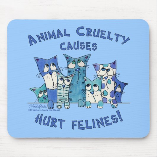 Tapis De Souris Blessé Felines Cruauté animale (Devant)