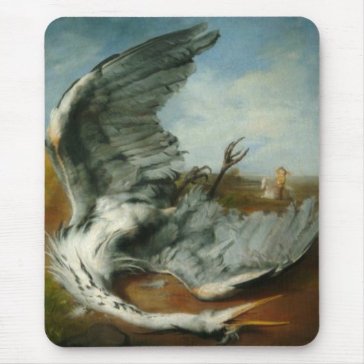 Tapis De Souris Blessé Heron (par George Frederick Watts) (Devant)