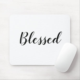 Tapis De Souris Blessé noir blanc texte personnalisé texte mignon
