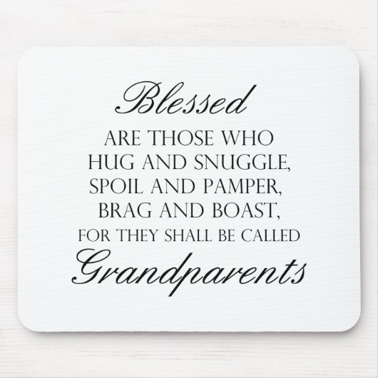 Tapis De Souris Blessed sont… Grands-parents (Devant)